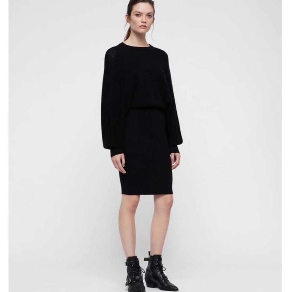 All Saints Gene Merino Wool Knit Dress Sz S